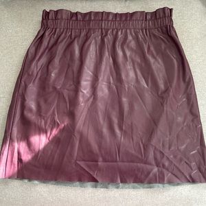 Loft purple faux leather mini skirt